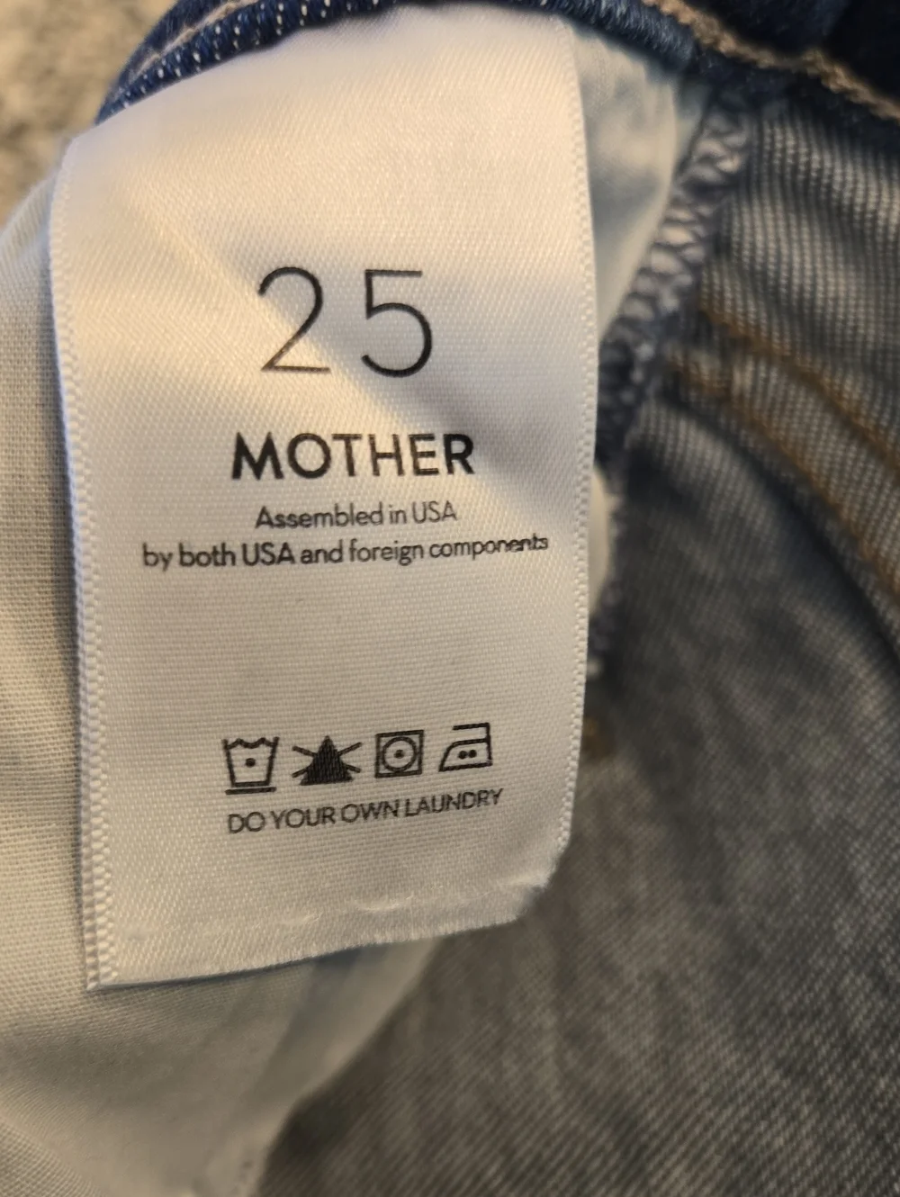 MOTHER The Rascal Hover Jeans Opposites Attract High Waist Straight Leg Size 25